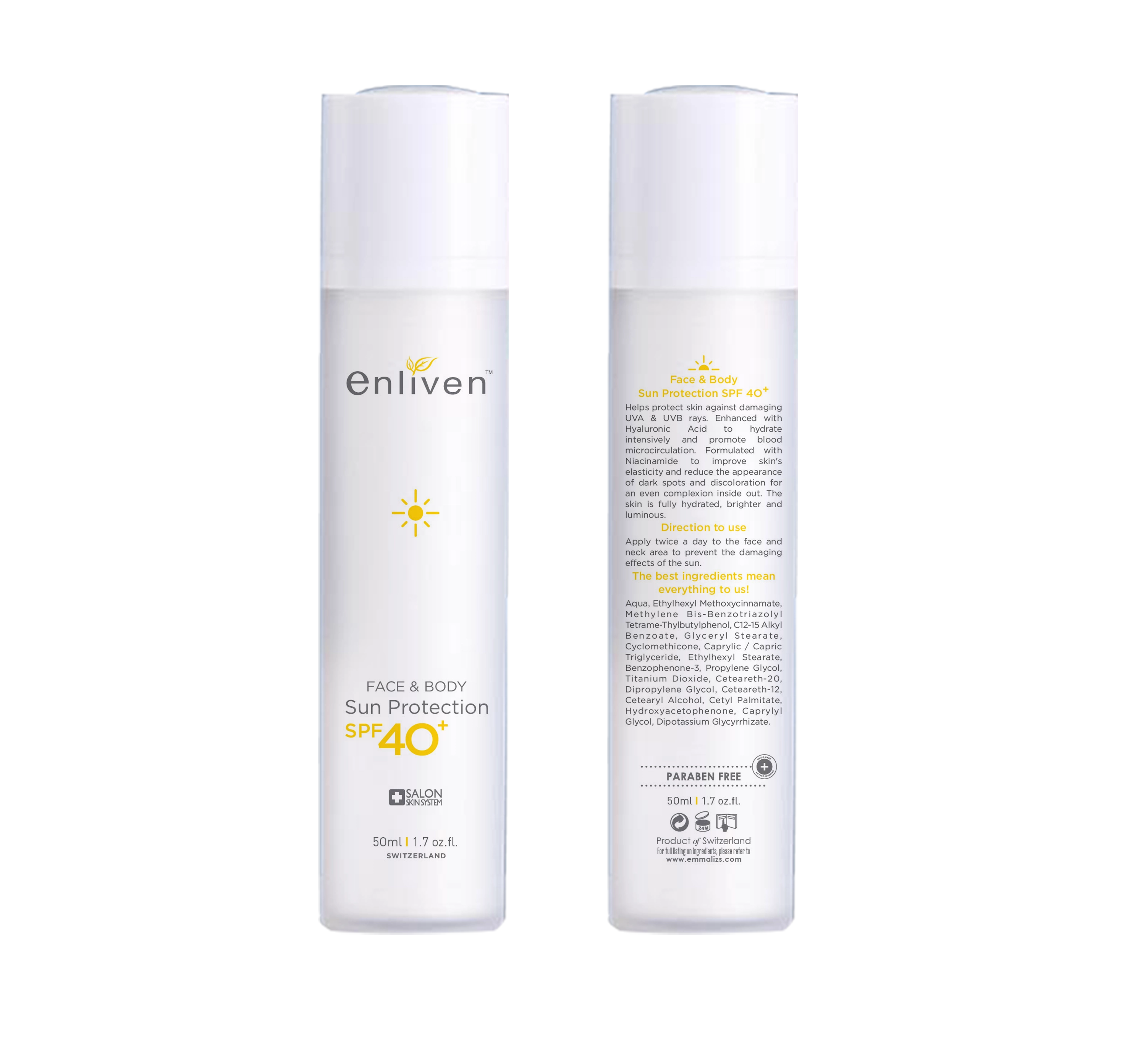 Face & Body Sun Protection SPF 40+ packshot representing the Sun Protection collection